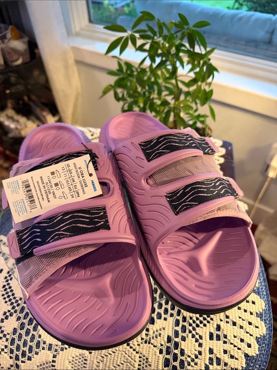 Hoka Kids Lavender Dual-Strap Slide Sandals main image 6